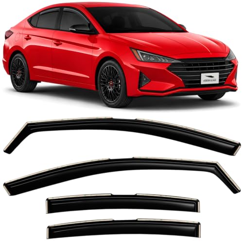 in Channel Extra Durable Rain Guards for Hyundai Elаntra 2017
