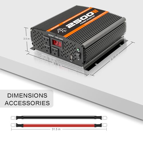 2500 Watt car Power Inverter 12V to 110V