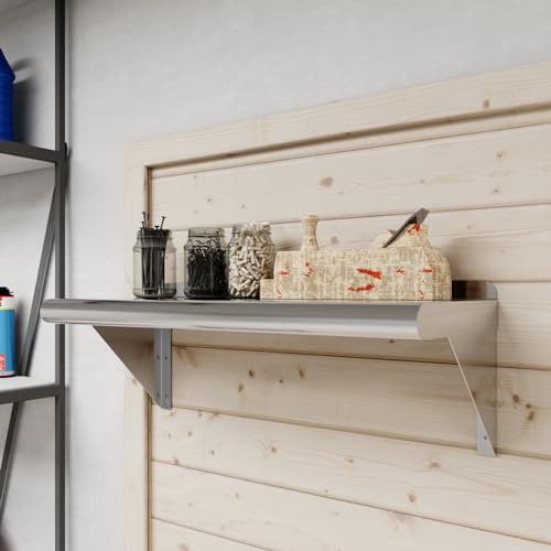 10 in. x 24 in. Stainless Steel Wall Mount Shelf