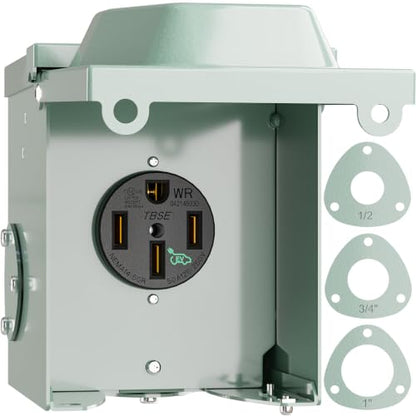50 Amp 125 250 Volt EV Power Outlet Box