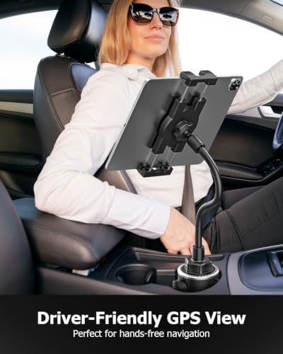 Gooseneck Car Cup Holder Tablet Mount