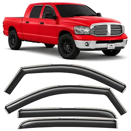 in Channel Extra Durable Rain Guards for Dodge RAM 2002