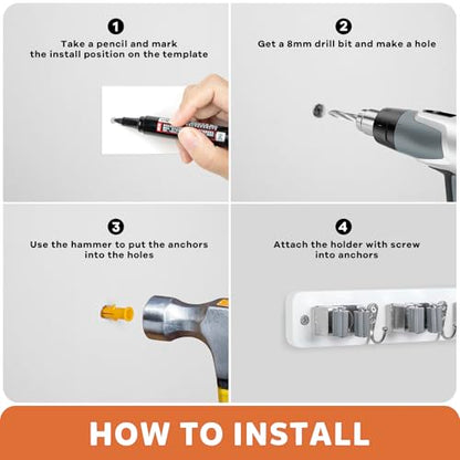 Broom Holder Wall Mount