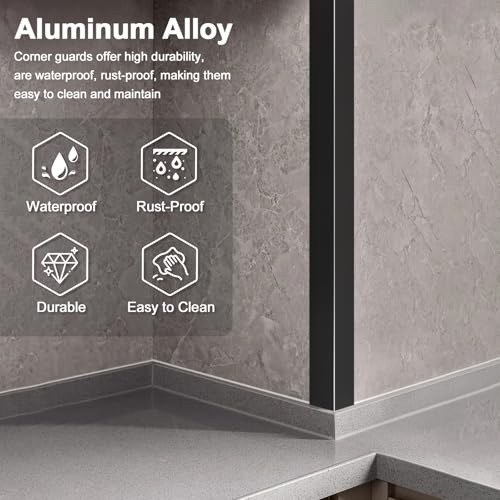 4PCS 45" Black Metal Corner Protectors (4 Count)