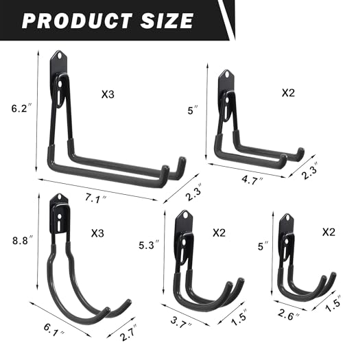 Garage Hooks Organizer Kit