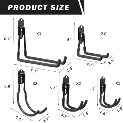 Garage Hooks Organizer Kit