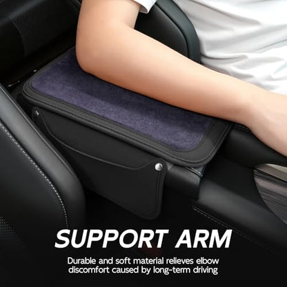 Car Leather Center Console Cover with 2 Storage Bags