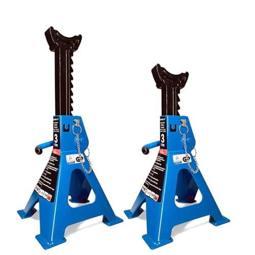 Car Jack Stands 3 Ton with Double Locking and Large Foot Base for Lifting Cars