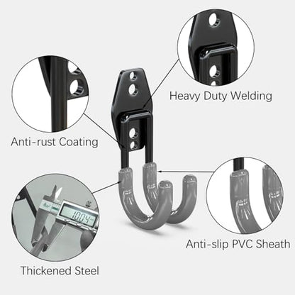 Garden Hose Holder Wall Mount 2 Pack 2.8 Inch (8 Count)