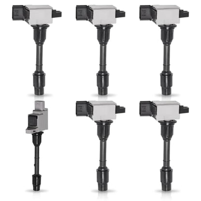 Set of 6 Ignition Coil Pack 2000 2001 3.3 3.5 Compatible with Infiniti Nissan Pathfinder QX4 00 01 3.3L 3.5L V6 Coils Replacement for C1335 C1332 UF331 UF328 224484W000 224484W011