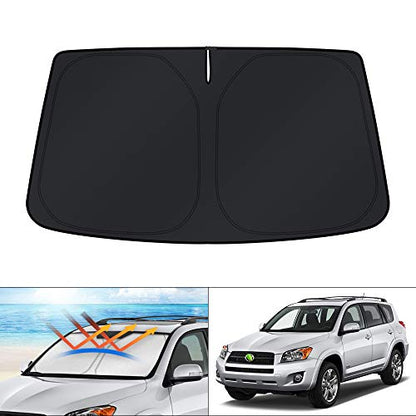 Windshield Sun Shade for Toyota RAV4 2006 2007 2008 2009 2010 2011 2012 Accessories Custom Fit Sunshade Foldable Window Sun Protector Block UV Rays Keep Car Cooler