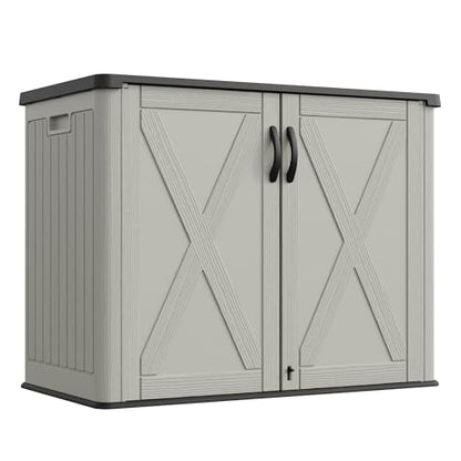 26 Cuft Outdoor Storage Box with Lockable Doors