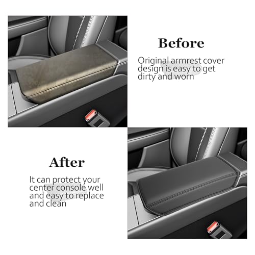 for 2025 2026 Tesla Model Y Armrest Cover for 2025 2026 Tesla Model Y Center Console Cover Tesla Model Y 2025 2026 Accessories Console Cushion 2025 2026 Model Y Seat Box Cover [Durable