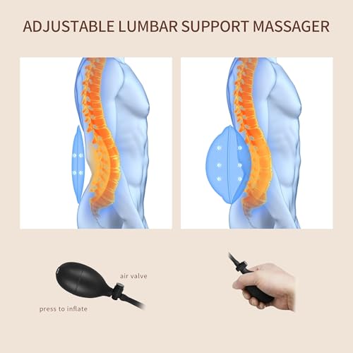 Vibration Massage Seat Cushion with Lumbar Heat
