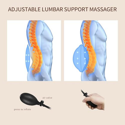 Vibration Massage Seat Cushion with Lumbar Heat