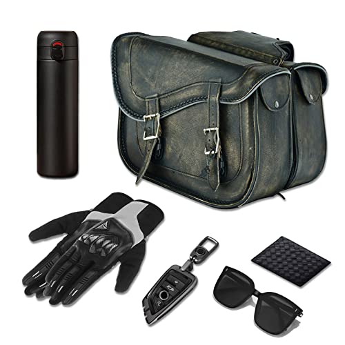 Motorcycle Saddle Bags Genuine Leather Motorcycle Luggage Bag For Softails Sportsters and Choppers