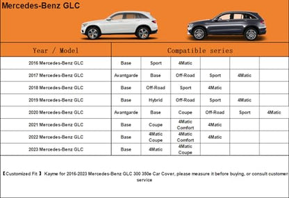 7 Layers Waterproof SUV Car Cover for Mercedes Benz GLC 2016