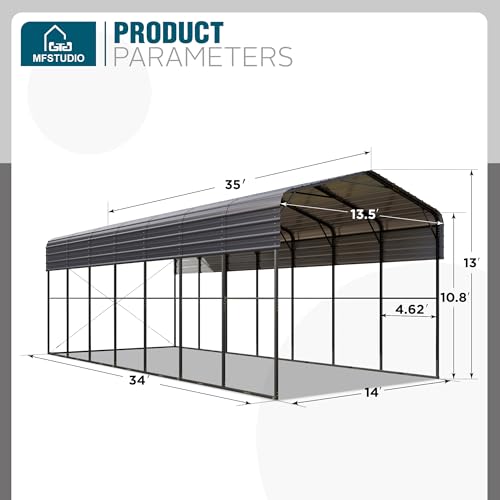 Metal RV Carport 14x35ft