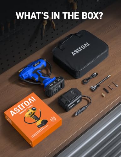 Cordless Tire Inflator Portable Air Compressor 160PSI 12VDC Battery