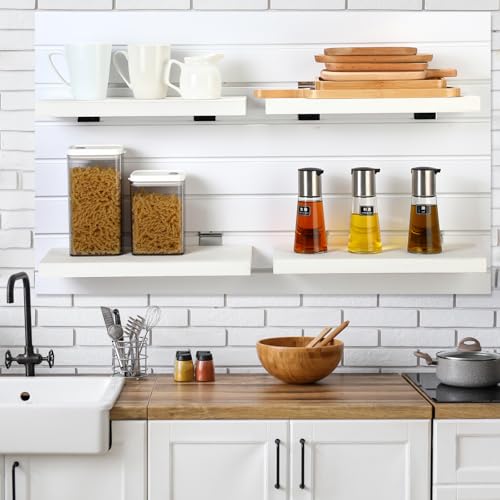 4 Pack Wooden Slatwall Shelf (4 Count)