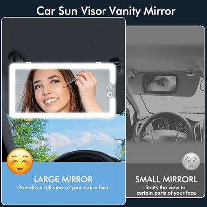 Car Visor Vanity Mirror with Light