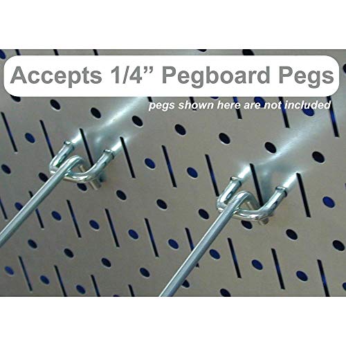 30-WRK-400WB Standard Workbench Metal Pegboard Tool Organizer,White/Black