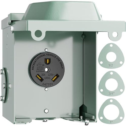 30 Amp RV Power Outlet Box