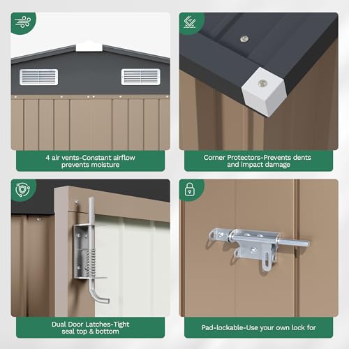 10x12 FT Outdoor Storage Shed