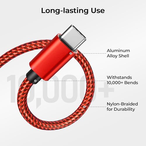 for iPhone 17 16 Pro Max Charger Cord (2 Count)