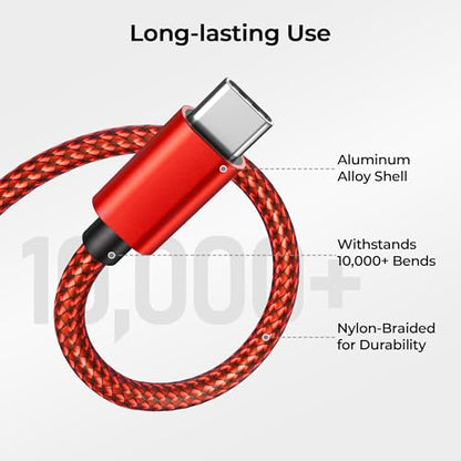 for iPhone 17 16 Pro Max Charger Cord (2 Count)