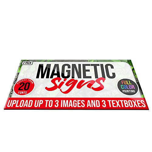 2 Pack Personalized Magnetic Signs for Vehicles