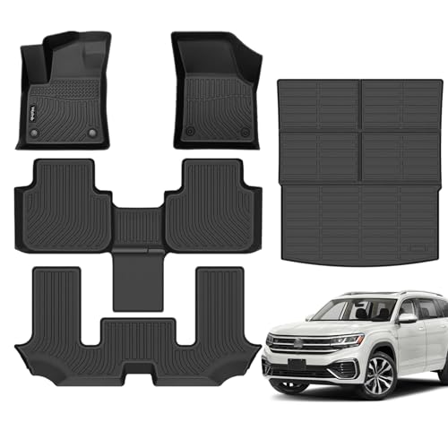 Floor Mats & Cargo Mat Custom for Volkswagen Atlas 6 Seats Bucket Seating 2026