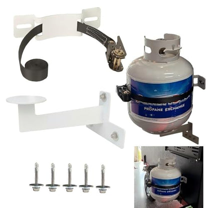 RV Propane Tank Cylinder Rack and Trailers Secure Exchange Propane Cylinder Mount for Campers