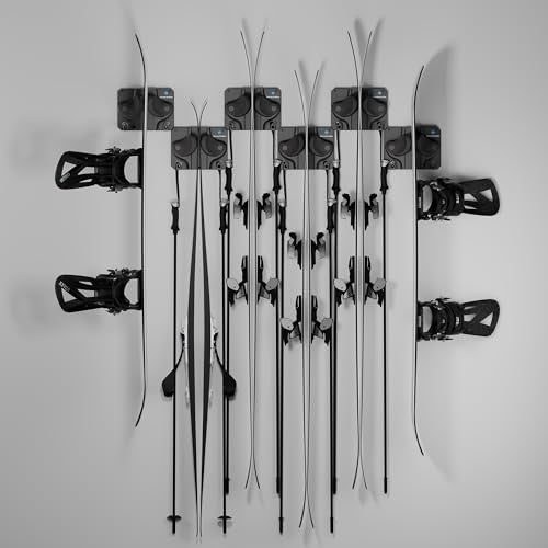 Ultimate Ski & Snowboard Wall Storage Rack (6 Count)