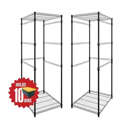 5 Tier Steel Tote Rack for 27 Gallon Bins (2 Count)