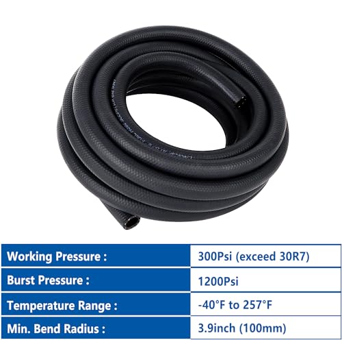 Rubber Fuel Hose Line Push Lock 3 (25 Foot)