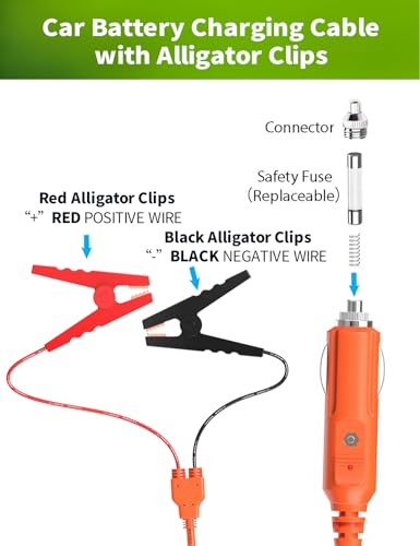 12V Car Battery Charger Cable