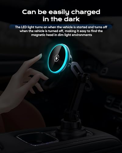 Magnetic Cup Phone Holder Car Wireless Charger for MagSafe