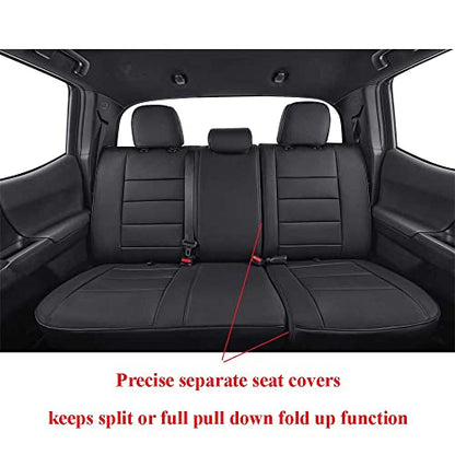 Tacoma Leather Car Seat Covers Custom Fit for Toyota Tacoma 2012 2013 2014 2015