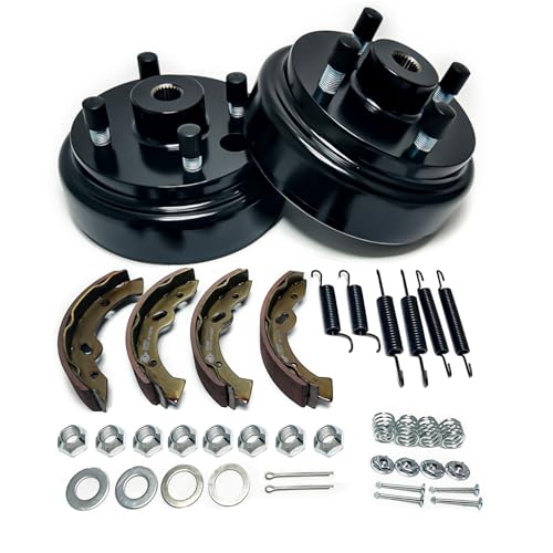 Golf Cart Brake Drums Kit with Brake Shoes & Springs Fit for 1996