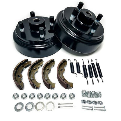 Golf Cart Brake Drums Kit with Brake Shoes & Springs Fit for 1996