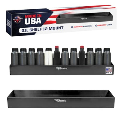 443BK Oil Shelf 12 Quart Bottle Holder Storage Organizer Caddy 32"