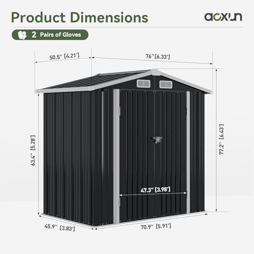 6x4 FT Shed Outdoor Storage Shed
