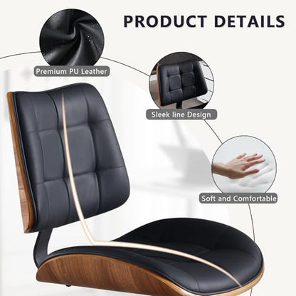 Home Office Desk Chair with Rubber Wheels