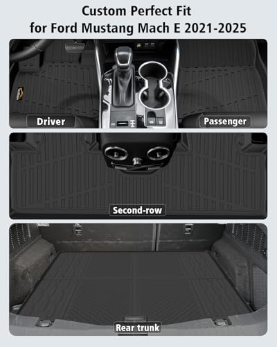 Floor Mats & Cargo Liner Custom Fit for Ford Mustang Mach E 2021