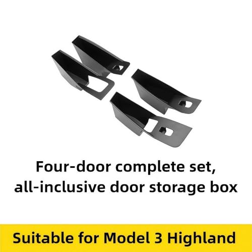GGCLIMAX 4Pcs Car Organizer Door Handle Storage Box Side Door Box Compatible with Tesla Model Y