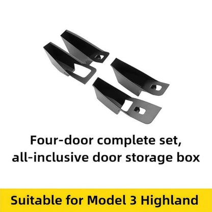 GGCLIMAX 4Pcs Car Organizer Door Handle Storage Box Side Door Box Compatible with Tesla Model Y