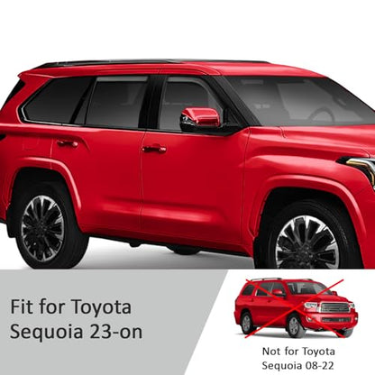 in Channel Extra Durable Rain Guards for Toyota Sequoia 2023 (4 Count)