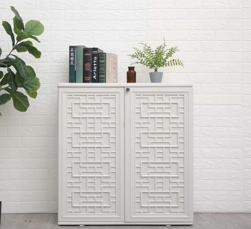Indoor Outdoor Storage Cabinet with Doors and Shelf