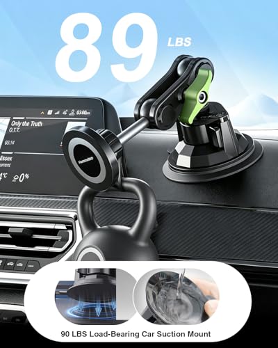 Magnetic Car Phone Holder Windshield Suction Cup Mount